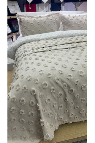 Hayal Çift Kişilik Yatak Örtüsü Bej
