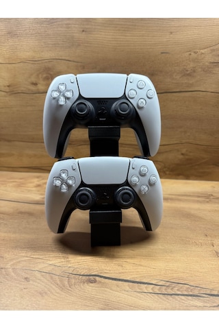 Ps5 Dualsense Oyun Kolu Standı 2 Li Dikey Tutucu 3d Baskı, Şık Ve Dayanıklı Tasarım 20x15x4 Cm Siyah