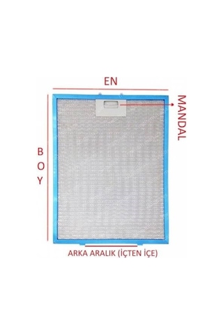 Siemens Uyumlu Davlumbaz 20,5X47,5 Cm Arka Ara 4,5 Aspiratör Filtresi - 287929848