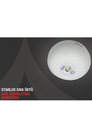 Arsel Starlux STU-103 Sıva Üstü Acil Aydınlatma Armatürü Kesintid Beyaz