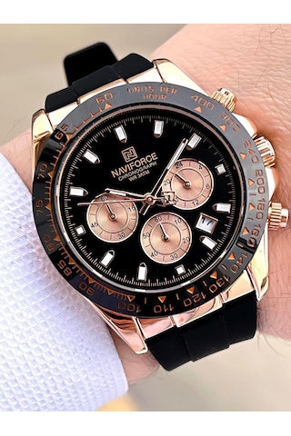 Naviforce Silikon Kordon İç Fonksiyonları Aktif 3 Atm Suya Dayanıklı Erkek Kol Saati E.n8054.rs