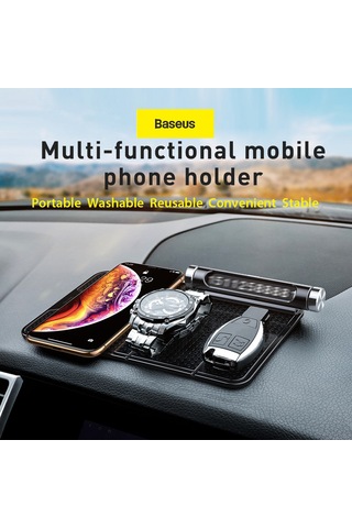 Neevoyu Baseus Araç Telefon Tutucu Katlanabilir Yıkama Uyumlu Nano Kauçuk Mat Transparent Renkli Şeffaf