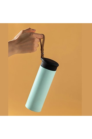 600 Ml Paslanmaz Çelik Termos, Çift Katmanlı, Sızdırmaz Kapaklı Mint