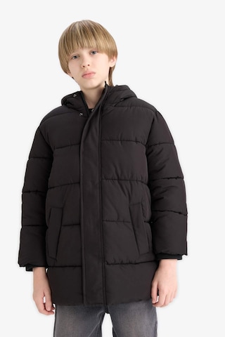 Defacto Su İtici Kapüşonlu Fermuarlı Siyah Erkek Çocuk Parka C8782a8/bk27 Siyah