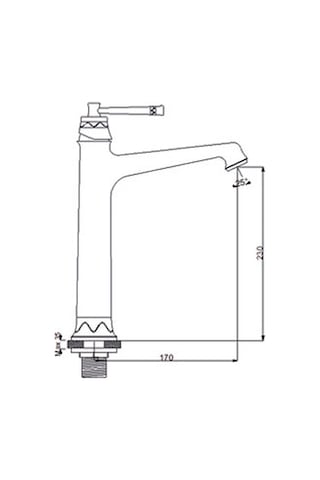 Newarc Pera Çanak Lavabo Bataryası Altın 961001