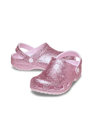 Crocs Klasik Kalın Simli Çocuk Terlik Pembe