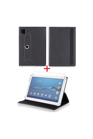 T Oshiba Excite Pure At10-a-104 10.1" Tablet Uyumlu Standlı Tablet Kılıfı + Nano Ekran Koruyucu