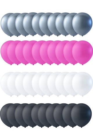 40'lı Paket Biyolojik Olarak Parçalanabilir Lateks Balonlar - Bebek Duşu, Doğum Günü Ve Parti İçin Çok Renkli Renk Karışımı Diğer