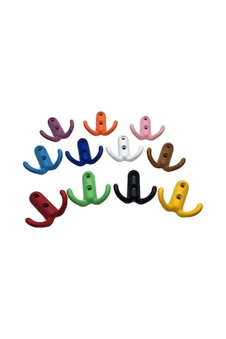 Dancemonkey Cbtx 81004 Çift Kanca Çinko Alaşım Çocuk Odası Elbise Şapka Askısı 2 Vidalı - Kahverengi Kahve