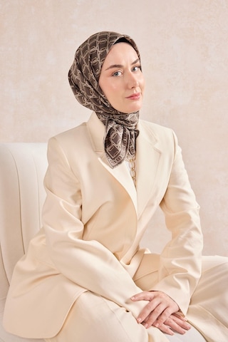 Silk Home Twill İpek Eşarp Zincir Kahverengi Çok Renkli