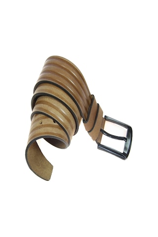 Hakiki Deri Erkek Desenli Kot Kemeri 4,5 Cm Açık Kahverengi