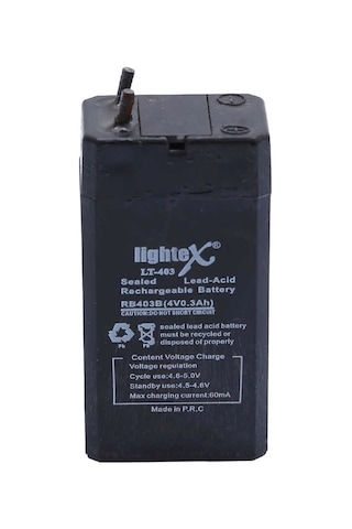 Lightex Lt-403 4v 0.3ah Işıldak Fener Aküsü