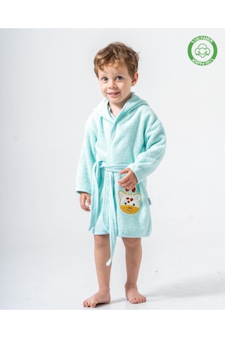 Zürafalı Bornoz Mint Mint