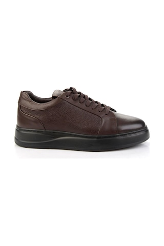 Bambi Kahve Hakiki Deri Erkek Sneaker E01593520541 Kahve