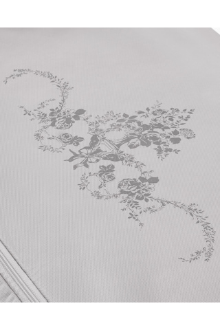 Çiçek Desen Baskılı Hurç - Gri - 64x41x35 Cm 8684427121535 Gri