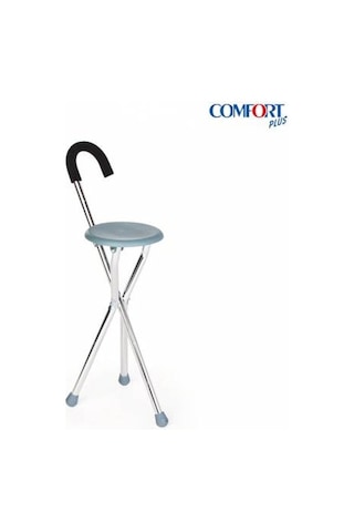 Comfort Plus Ky911L Oturaklı Baston Katlanır Tabure Baston