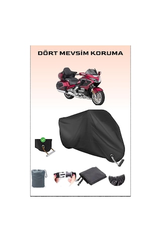 Siyah Honda Goldwing Gl 1800 Için Kilit Uyumlu Motosiklet Branda, Güvenli, Su Geçirmez