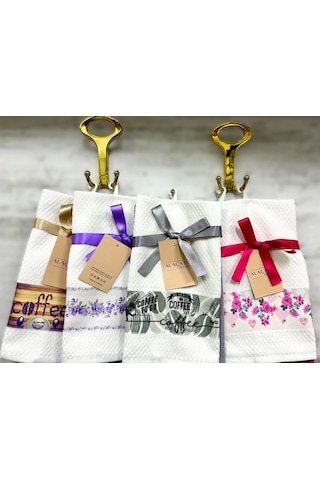 Nivemeshome 2 Li Cappucino-beyaz Asorti Model Mutfak Havlusu