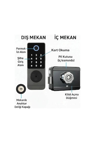 Onloi / Dış Ortam Tutmalı Alüminyum Akıllı Kilit | OK0130