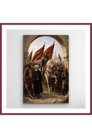 Storeşahin Fatih Sultan Mehmet İstanbul'un Fethi Kanvas Tablo 60x90 Cm Shn0720 Çok Renkli