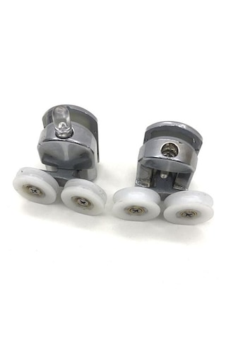 Duşakabin Kanallı Rulman Oynar Çiftli Teker Çap 22mm Krom