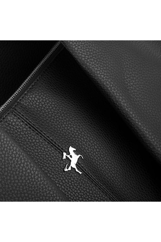 Nas 1271 Kadın Omuz Çantası Siyah Baskılı Siyah