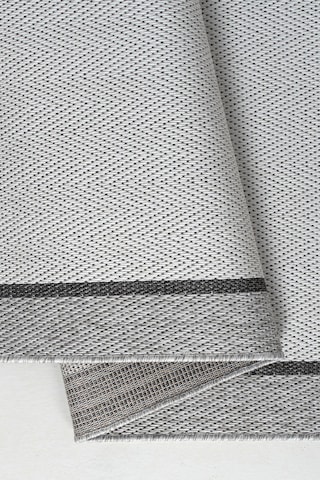Venüs Sisal Antrasit Modern Dokuma Kilim Hasır Halı 513beyaz - Gri