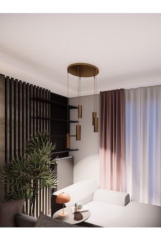 Zenya Eskitme Renk 5'li Spot Avize- Modern Tavan Sarkıt, Gu10 Duy