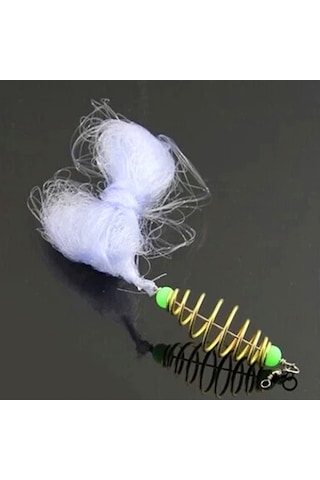 Xiyyadms Gece Balıkçılığı İçin Işıklı Boncuklu, Bakır Yaylı, 5 Gözlü, Çift Yaylı, Taşıma Kollu Otomatik Tutma Ağı