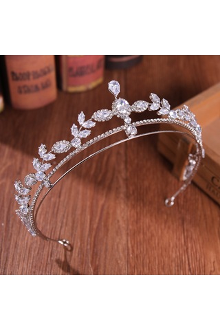 "rhinestones İle Zarif Vintage Gelin Tiara - Kadınlar İçin Lüks Düğün Saç Aksesuarı" Çok Renkli