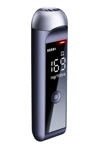 Yüksek Hassasiyetli Alkol Test Cihazı Taşınabilir Dijital Lcd Ekranlı Alkol Metre Usb Şarj Edilebilir Nefes Testi Cihazı Alkol Tespit Cihazı Siyah