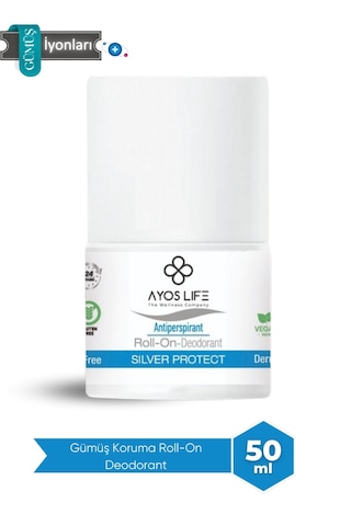 Ayos Life Silver Protect Ter Önleyici ve Beyazlatıcı Roll-On Deodorant 50 ML