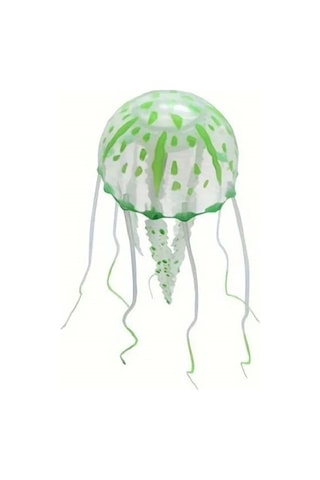 Yaleker Yapay Denizanası Akvaryum Dekoru, Yeşil Küçük Balık Tankı Aksesuarı