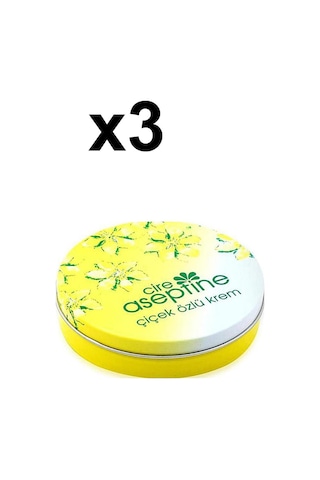 Cire Aseptine Çiçek Özlü Klasik Teneke Kutu Krem 3 x 150 ML