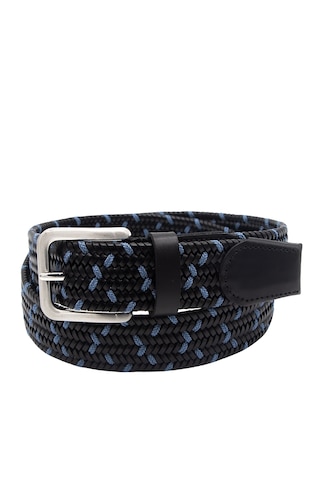 Pierre Cardin Premium Örgü Deri Kemer En 3,5 Cm Pc-1713 Siyah - Mavi