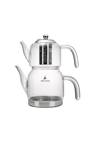 Aryıldız Brillante Cam Çaydanlık Takımı Şeffaf