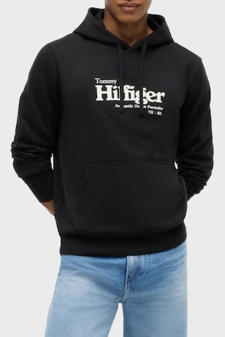Tommy Hilfiger Pamuklu Regular Fit Kapüşonlu Sweat Erkek Sweat Mw0mw43223 Bds Siyah