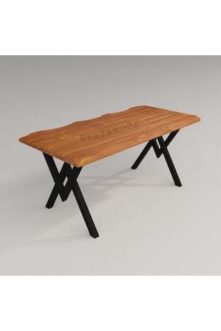 Masif Ahşap Laurus Sulamalı Mutfak Masası 70 x 120 x 76 Cm