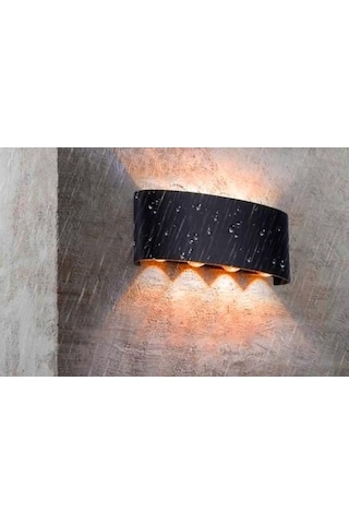 15w Kapri Led Aplik Dış Mekan Amber Siyah