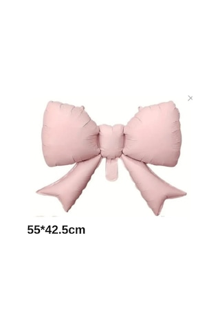 Pembe Kurdele Fiyonk Folyo Balon 55x42.5 Cm Pembe