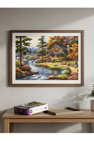 Dağ Evi Ve Kuğu Gölü İkili Set - 1000 + 500 Parça İkili Puzzle Seti