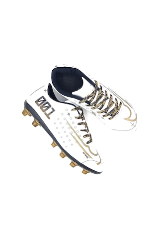 Unisex Yeni Mds 001 Beyaz Altın Krampon Halısaha Futbol Ayakkabı Beyaz - Altın