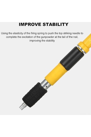 Pazly Alet Duvar Sabitleme Aracı Yüksek Basınçlı Çivi Tabancası Güç Ayarlanabilir Ahşap İşleme Çimento Duvar