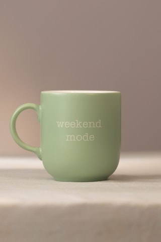 Rakle Mottolu Seramik 2'li Kupa Seti Yeşil-sarı 400 Cc Renkli