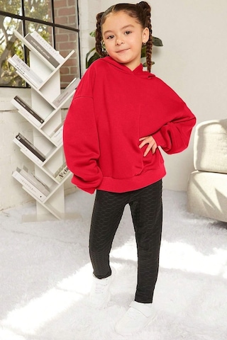 Uyguntarz Çocuk It's Okay Baskılı Sweatshirt Kırmızı