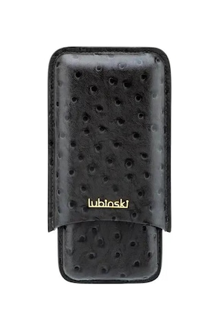 Lubinski Deri 3'lü Puro Kılıfı Siyah Desenli 60 Ring Lb-533