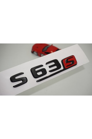 S 63 S Bagaj Parlak Siyah ABS 3M 3D Yazı Logo