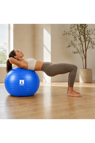 Rebuwo Pilates Topu 65 Cm Mavi