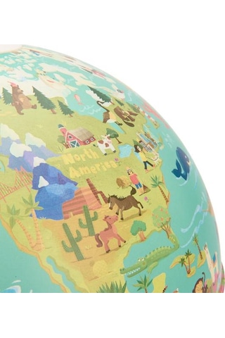Gürbüz My Wild World Globe Abajur - Renkli - 26 Cm Renkli