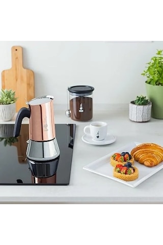 4 Fincan Kapasiteli Ocak Üstü Espresso Pişirici - Paslanmaz Çelik